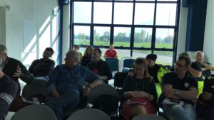 un momento dell'Incontro presso il Centro Unificato di Protezione Civile, in via del Frullo a Bologna