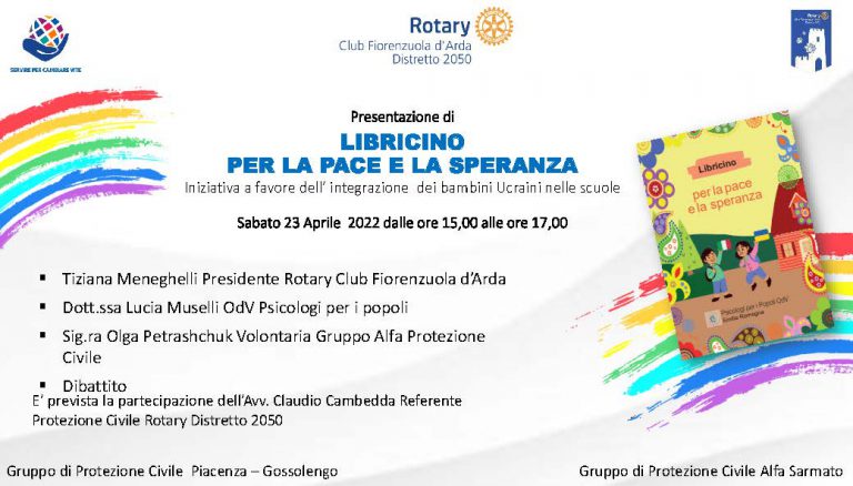 Presentazione Libricino per la Pace e La Speranza